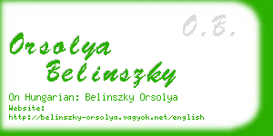 orsolya belinszky business card